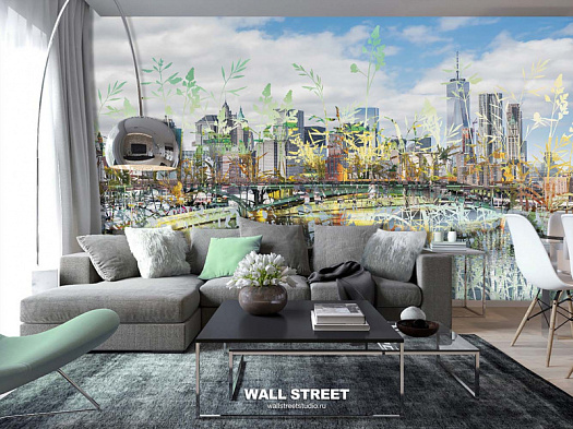 Фотообои в интерьере артикул Urban 24, URBAN, Wall street Фотообои в интерьере артикул Urban 24, URBAN, Wall street