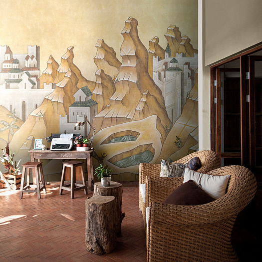 Фотообои в интерьере артикул BISANZIO 1, CREATIVE, Factura Фотообои в интерьере артикул BISANZIO 1, CREATIVE, Factura