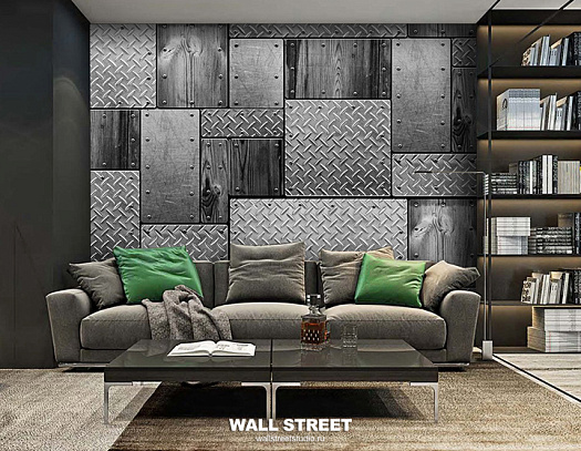Фотообои в интерьере артикул Grayscale 32, ОТТЕНКИ СЕРОГО / GRAYSCALE, Wall street