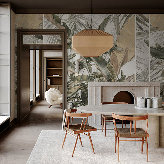 Фотообои в интерьере артикул FLESSIONE 3, SIESTA, Factura